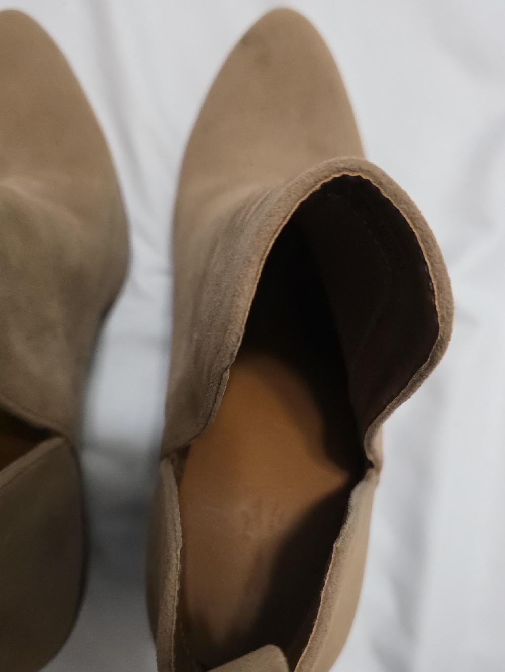 Women's Suede Ankle Booties in Tan - Stylish Block Heel - Picture 10 of 11